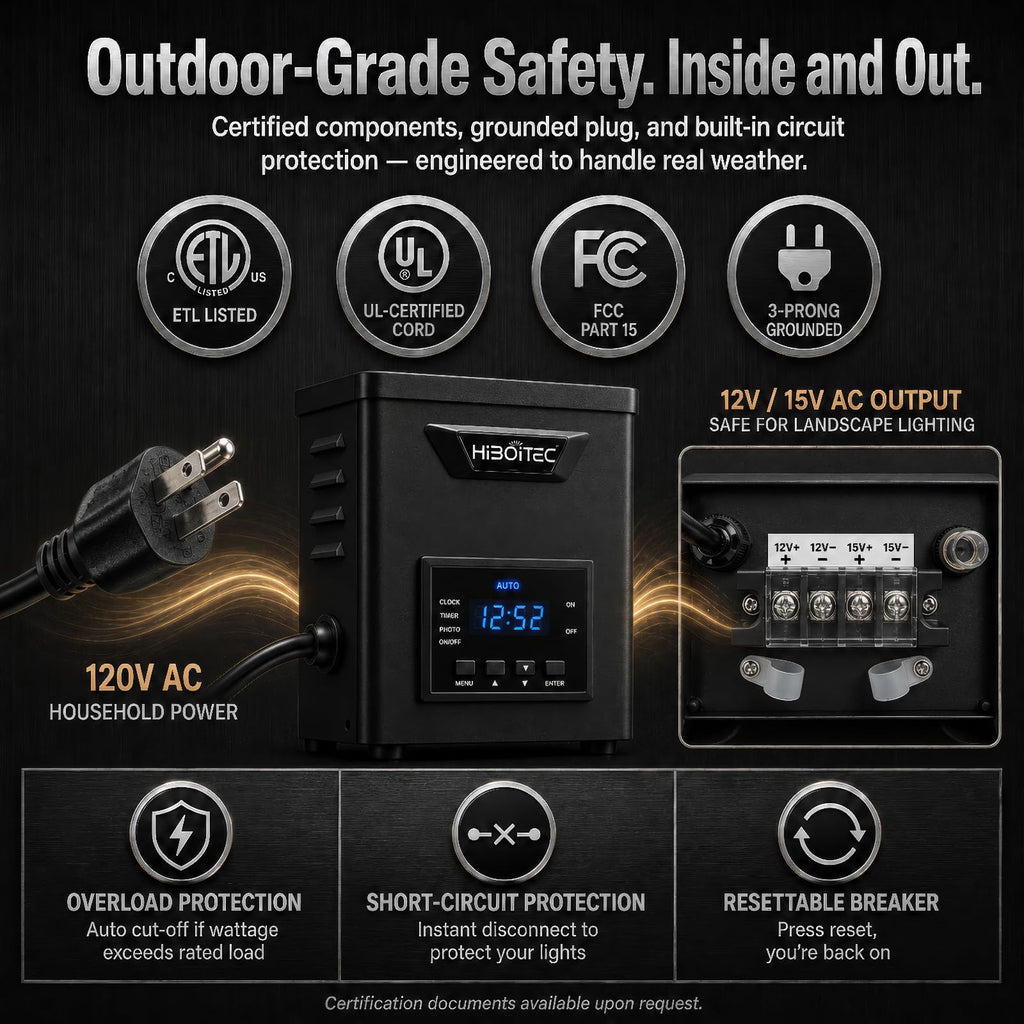 400W Low Voltage Landscape Transformer with Photocell Sensor Timer I448035