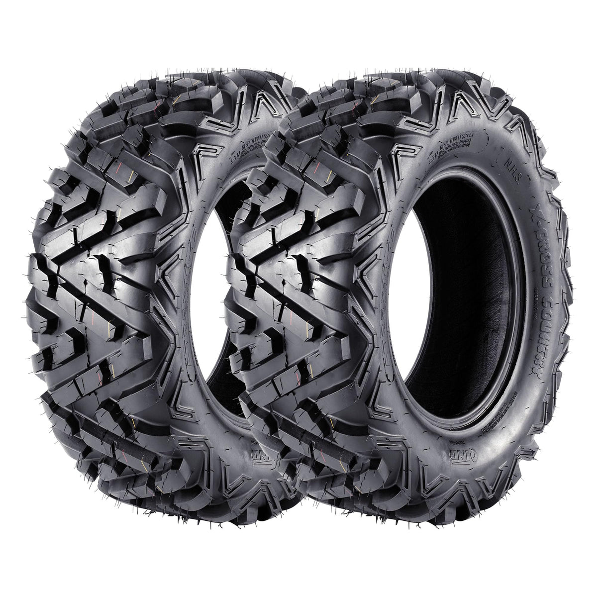 2 Pack 19x7-8 Tubeless All Terrain ATV Tires E1788