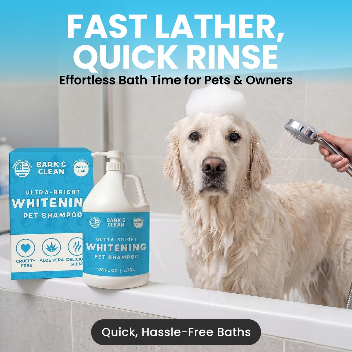 Whitening Dog Shampoo with Pump, 1 Gallon Aloe Coconut U44581