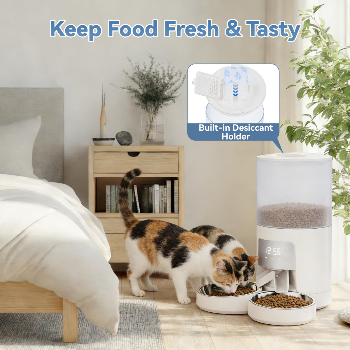 Automatic Cat Feeder 6L White M9865