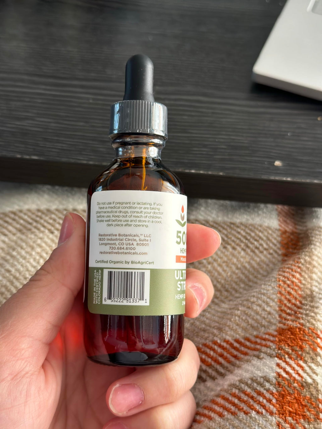 Hemp Oil Drops 5000 mg Mandarin Orange K78154