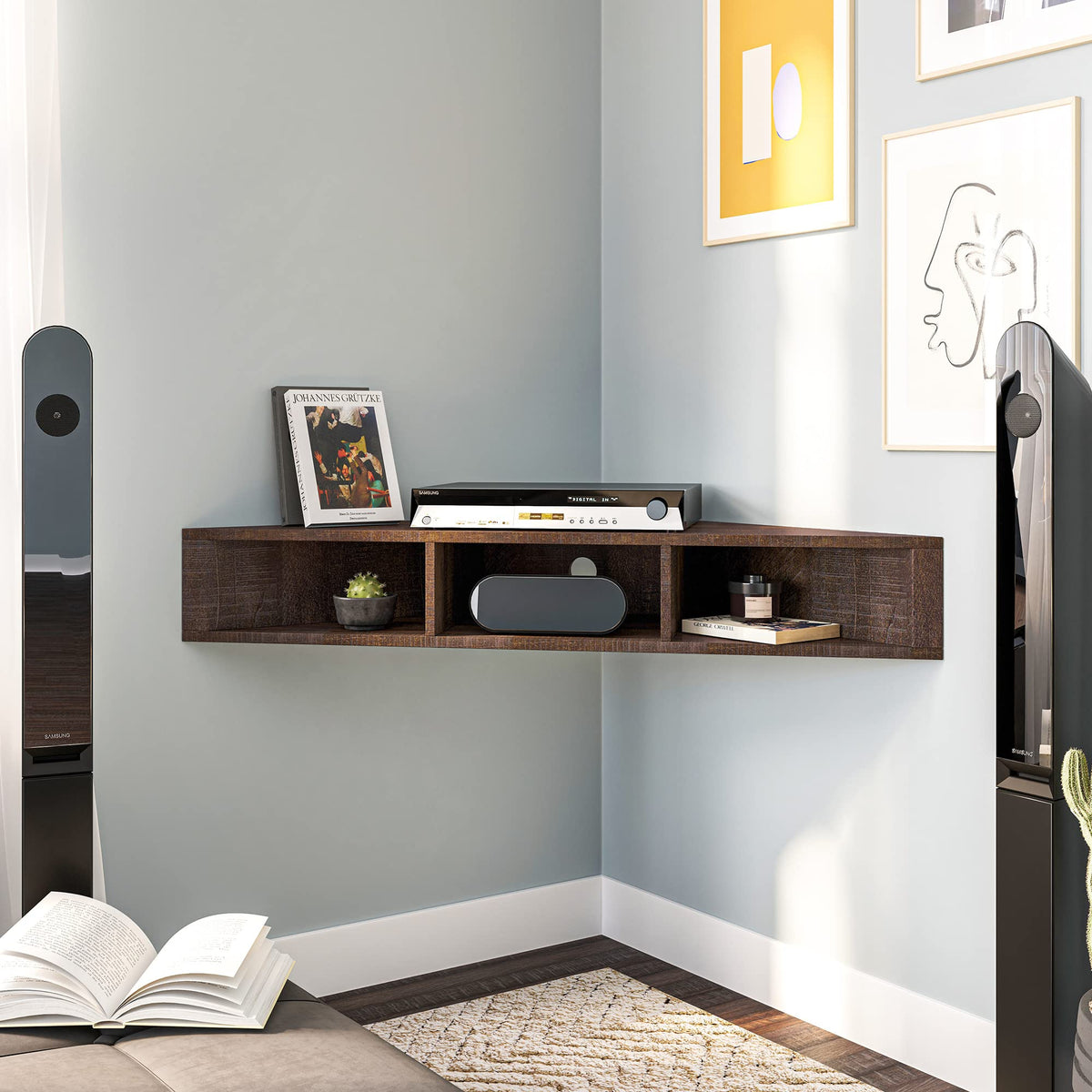 47" Corner TV Stand & Entertainment Center R728959
