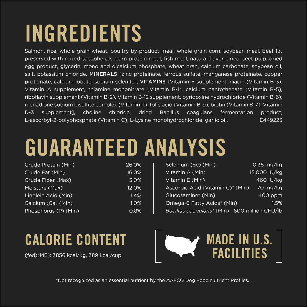Salmon and Rice Dry Dog Food with Probiotics 15 lb D133161