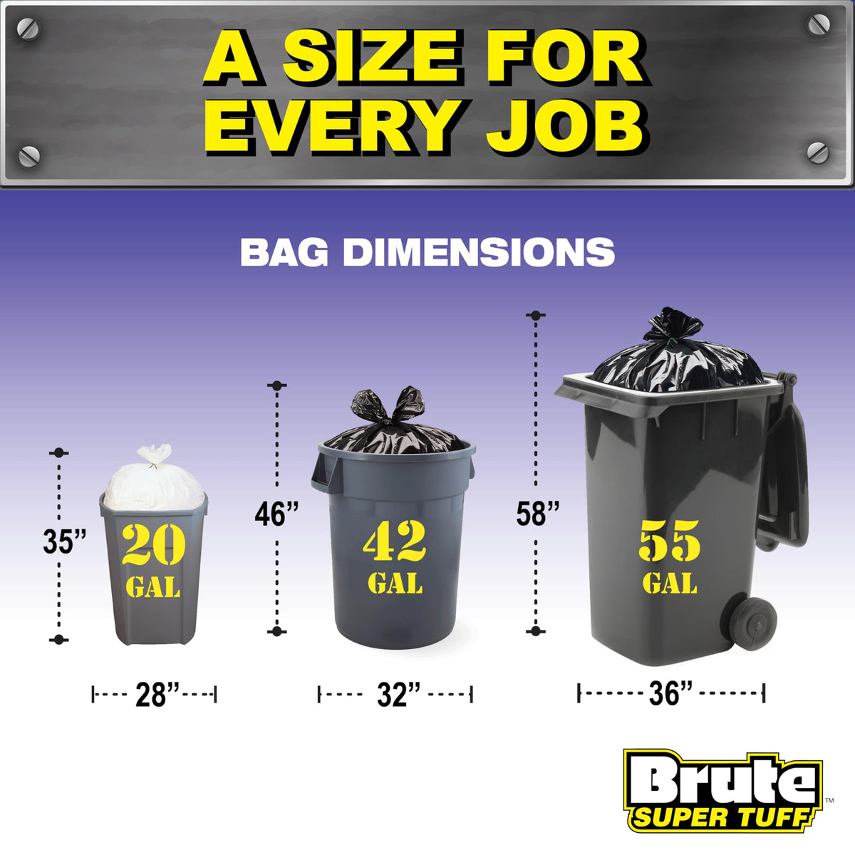 42 Gallon 2.0 Mil Black Contractor Bags E903425