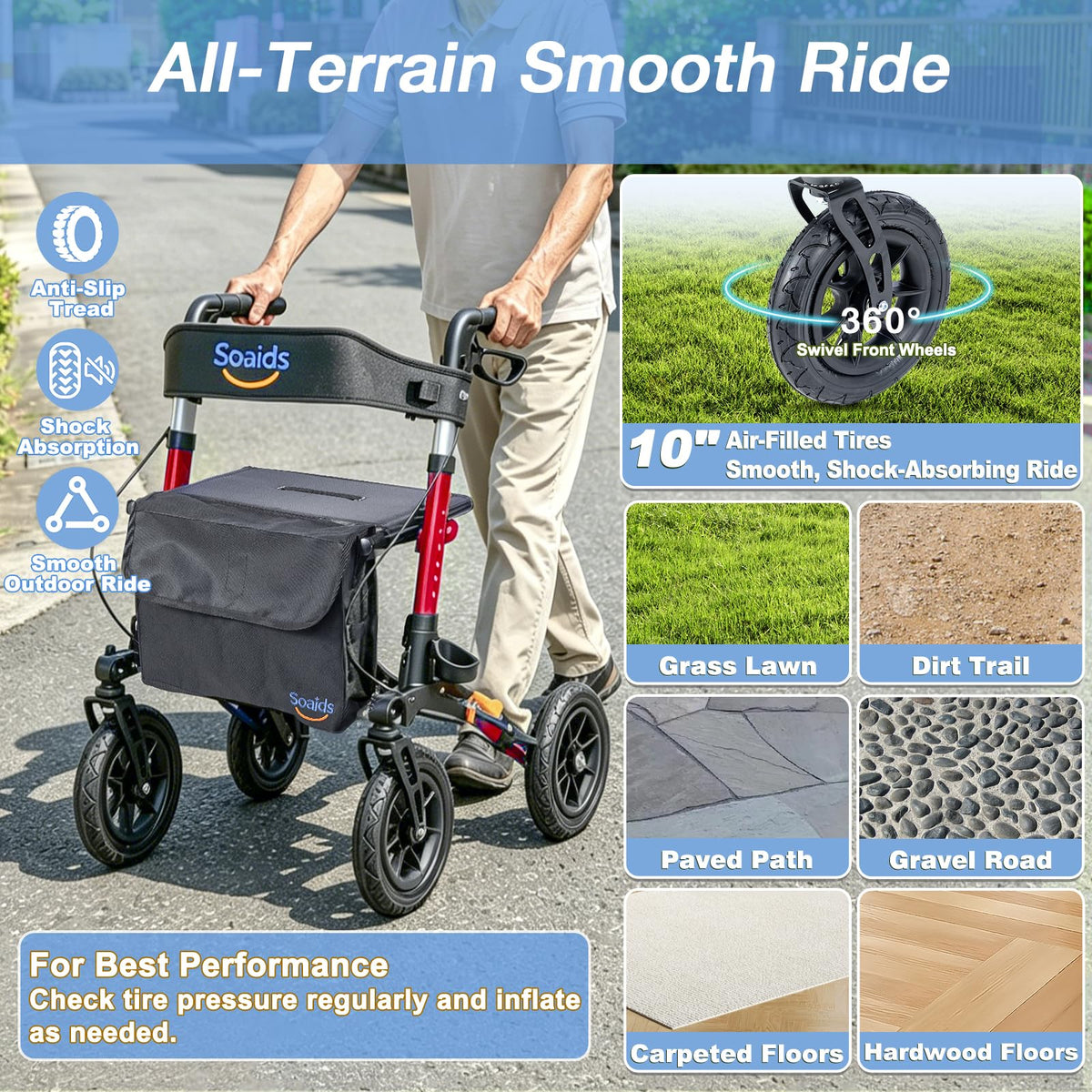 All Terrain Walker with 10" Pneumatic Tires N110388