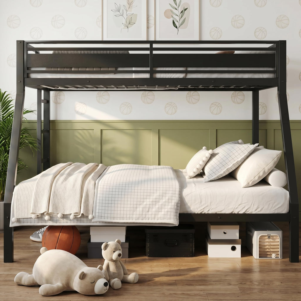 Black Twin Over Full Size Bunk Beds J181
