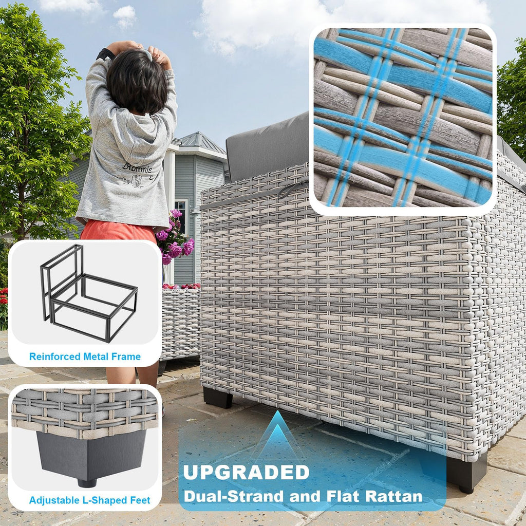 PE Wicker Modular Patio Sofa Set X252