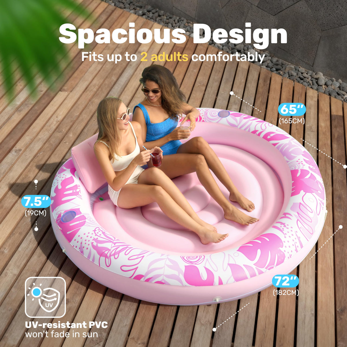 Inflatable Tanning Pool Lounger Float L876944