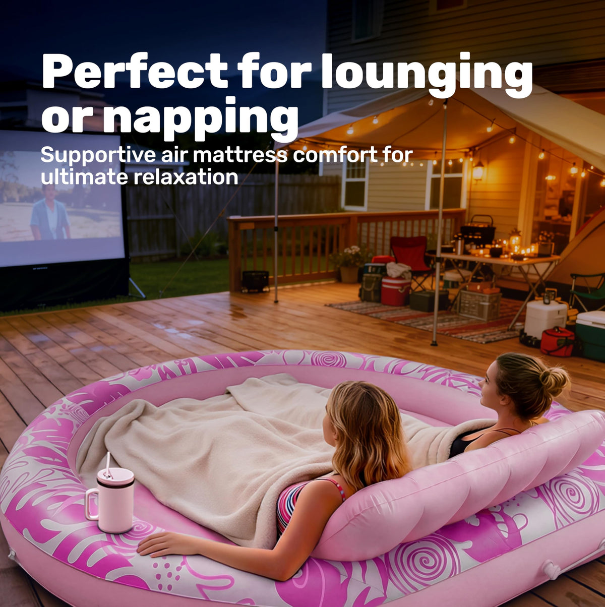 Inflatable Tanning Pool Lounger Float L876944