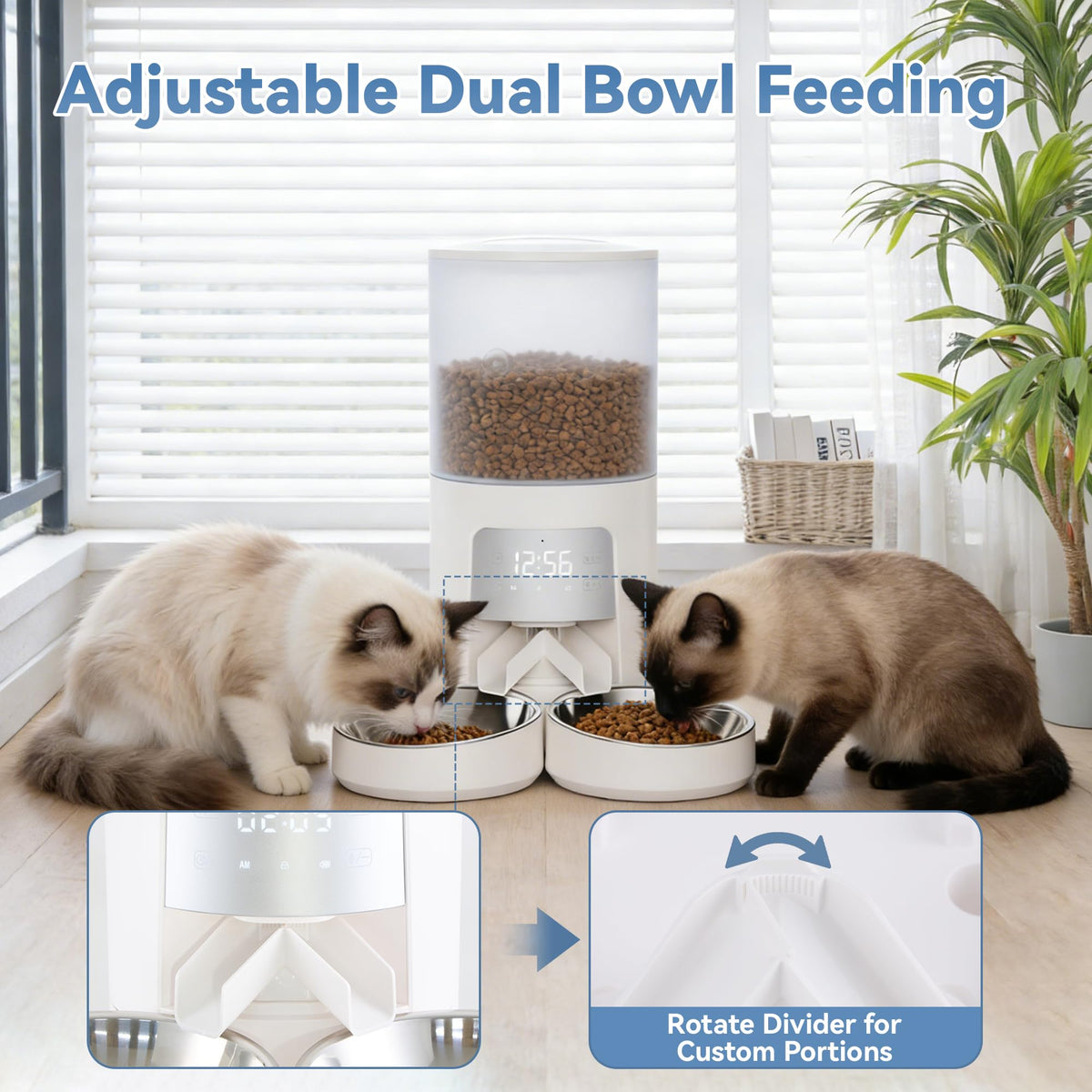 Automatic Cat Feeder 6L White M9865