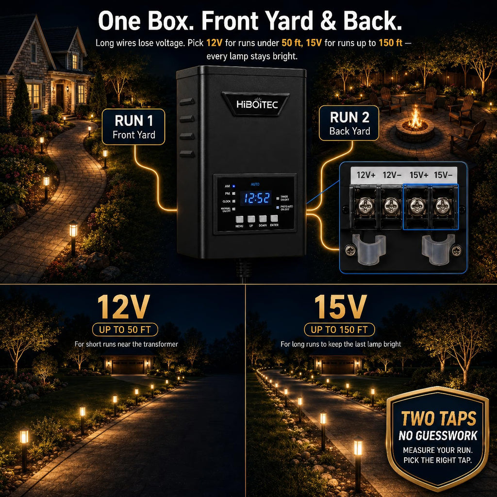 400W Low Voltage Landscape Transformer with Photocell Sensor Timer I448035