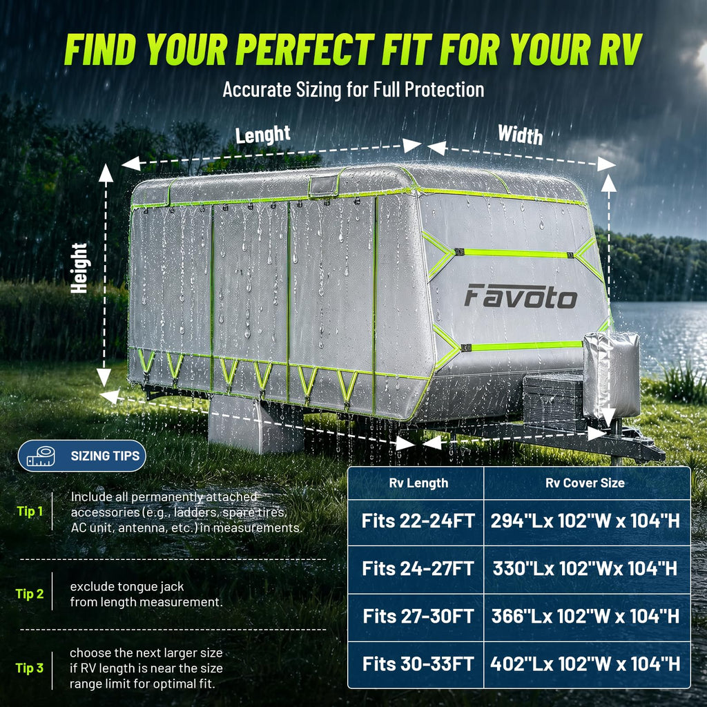 22-24 ft Travel Trailer Cover T9679