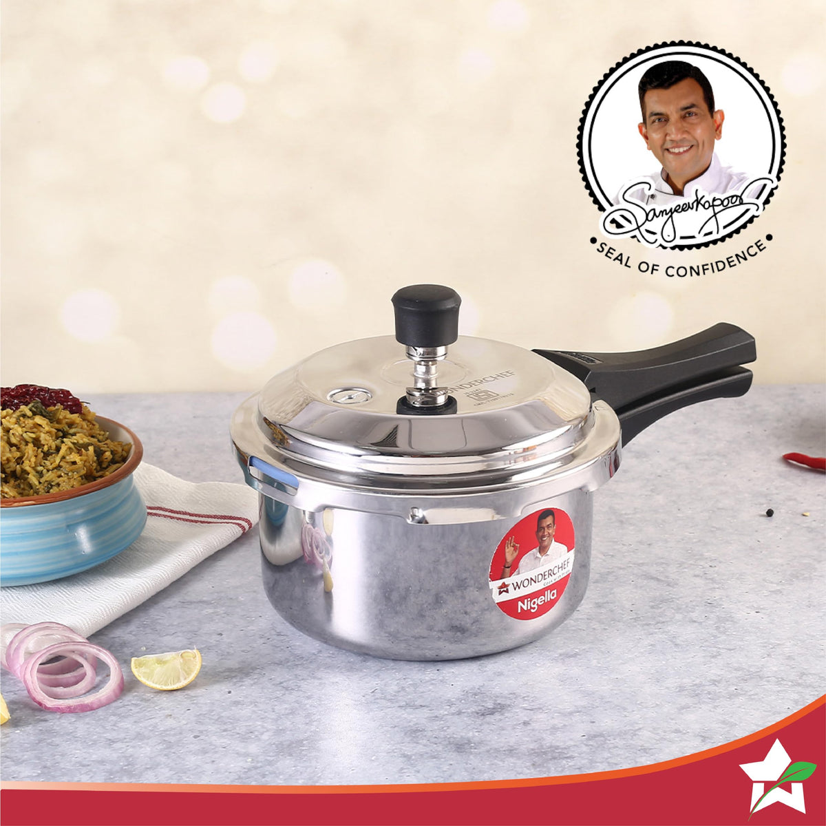 3L Tri-Ply Pressure Cooker J4844