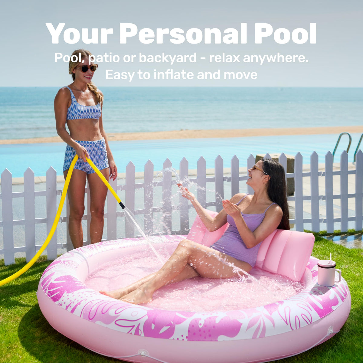 Inflatable Tanning Pool Lounger Float L876944