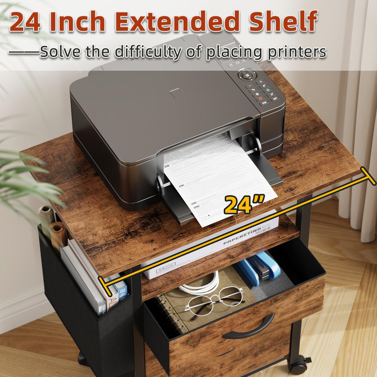 2 Drawer Mobile File Cabinet F5221