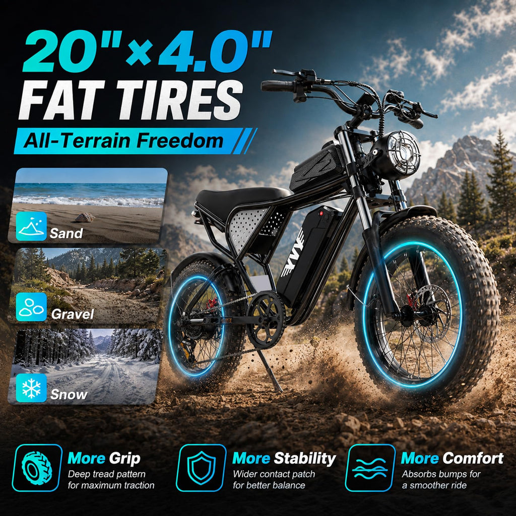 48V 1500W 20" Fat Tire Electric Bike Q94926