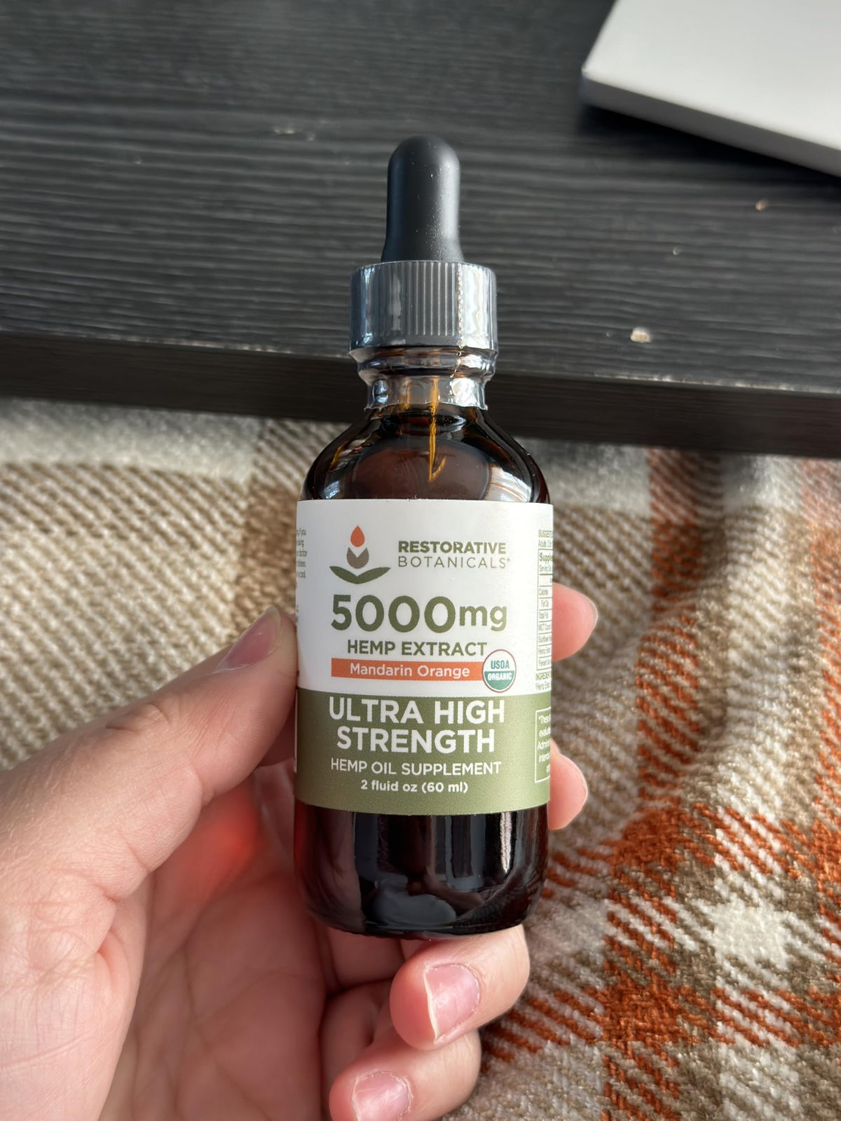 Hemp Oil Drops 5000 mg Mandarin Orange K78154