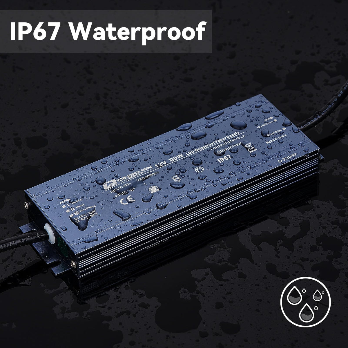 200W Waterproof IP67 12V DC Power Supply S482