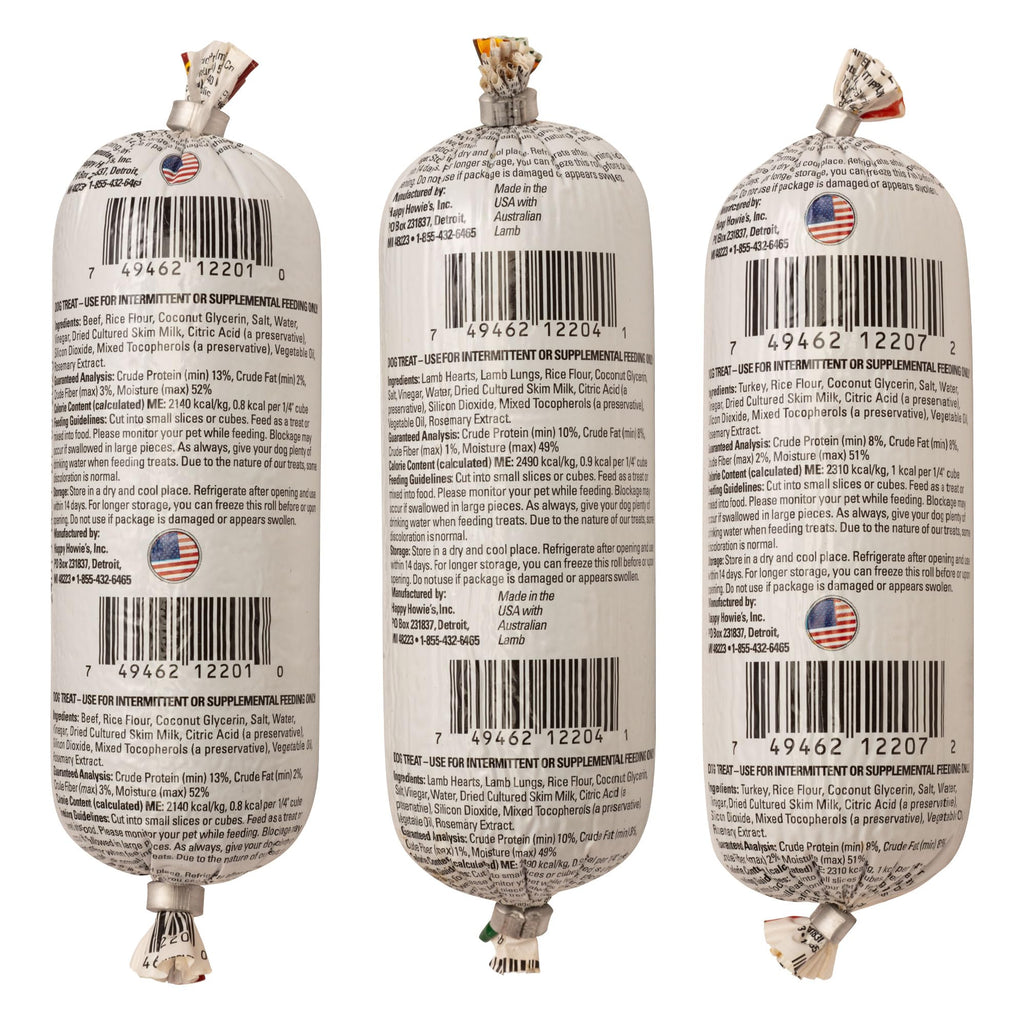 Beef Lamb Turkey Soft Meat Roll Treat 7 Oz (Pack of 3) G848074