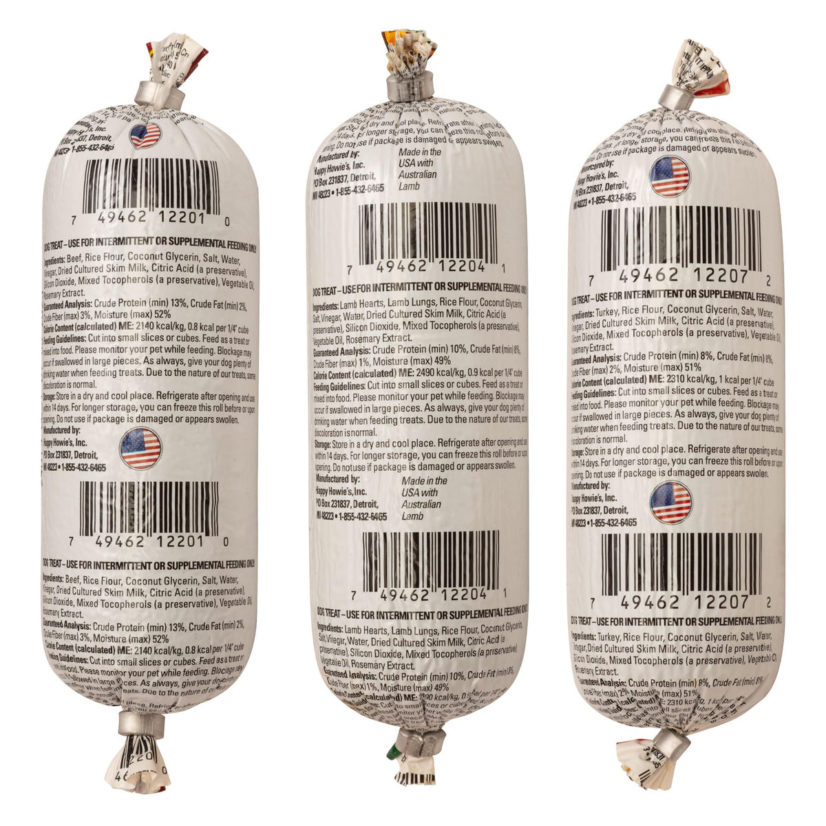 Beef Lamb Turkey Soft Meat Roll Treat 7 Oz (Pack of 3) G848074