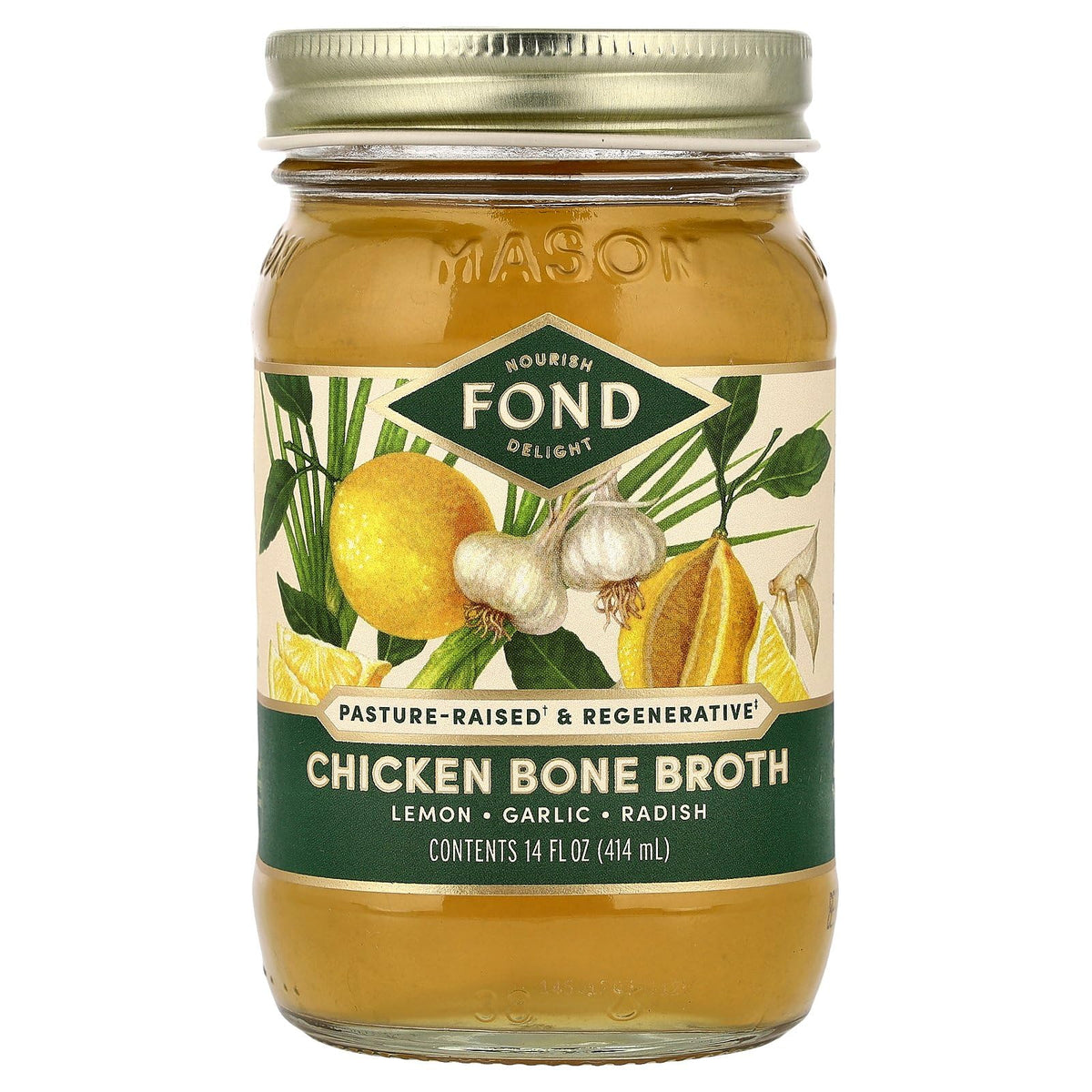 Chicken Bone Broth Lemon & Garlic 14 fl oz P905