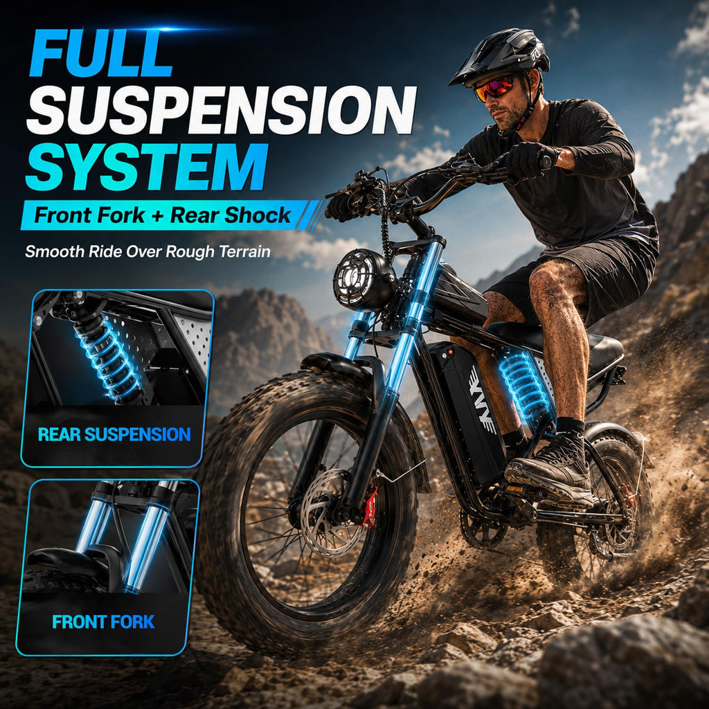 48V 1500W 20" Fat Tire Electric Bike Q94926