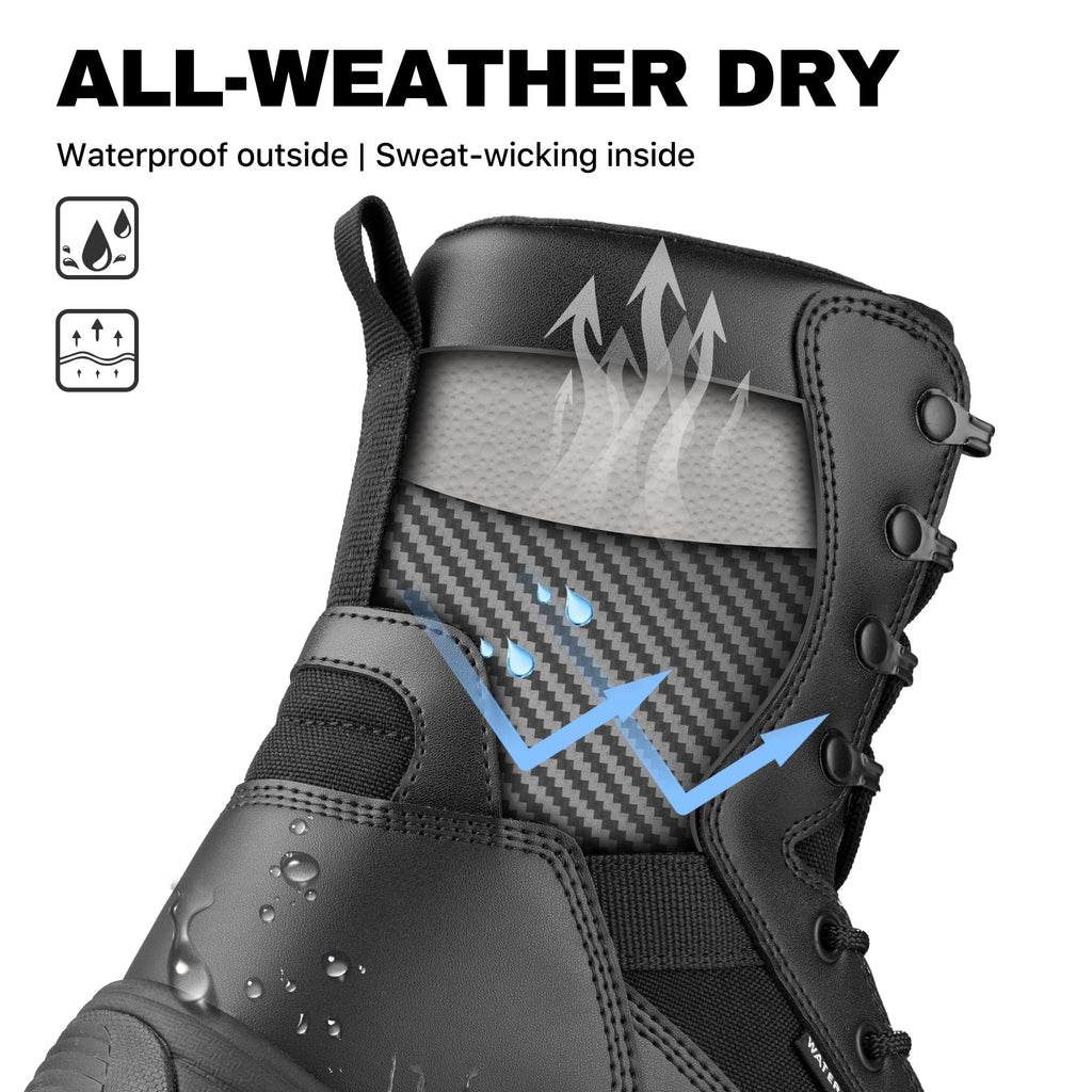 Waterproof Side Zip 8" Tactical Boot A650647