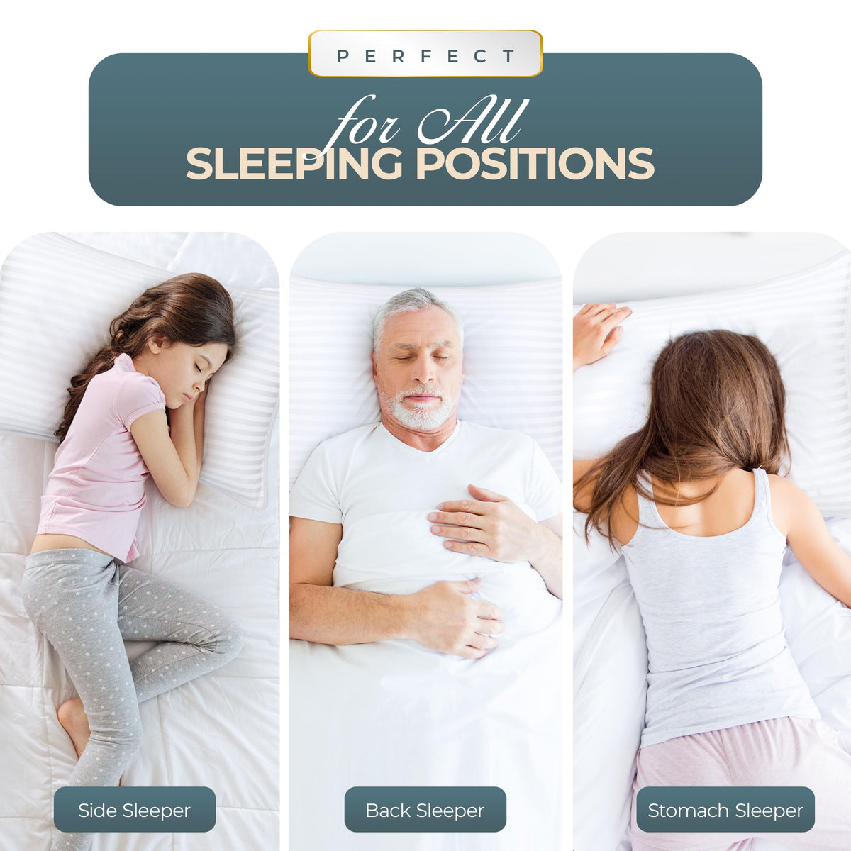 Queen Size Set of 2 Bed Pillows H219