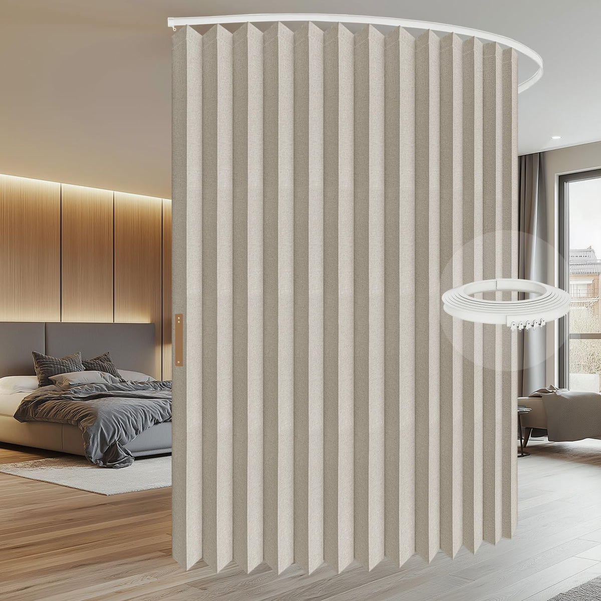 Blackout Room Divider Curtains Cream White W100 x L84 1 Pack K9672