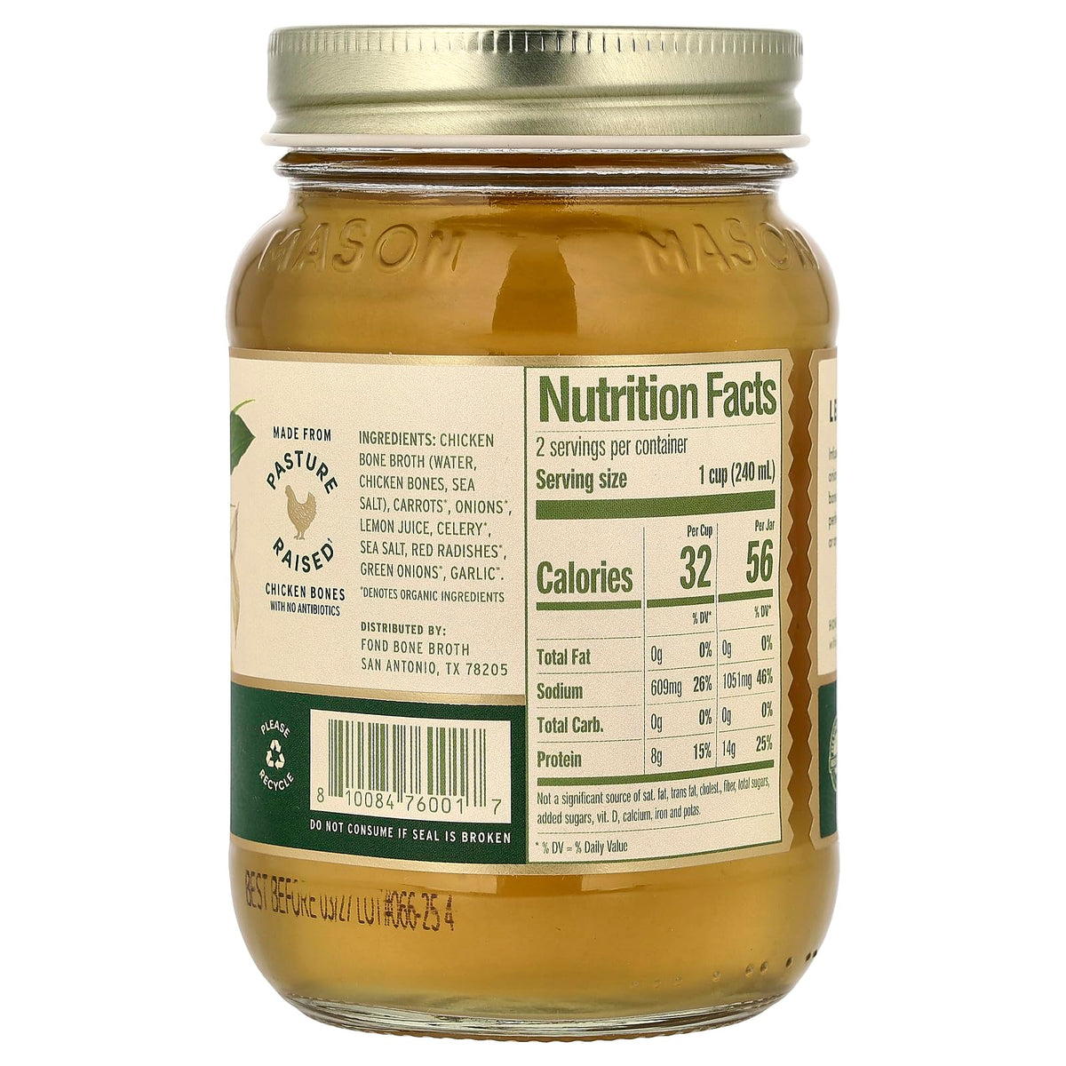 Chicken Bone Broth Lemon & Garlic 14 fl oz P905