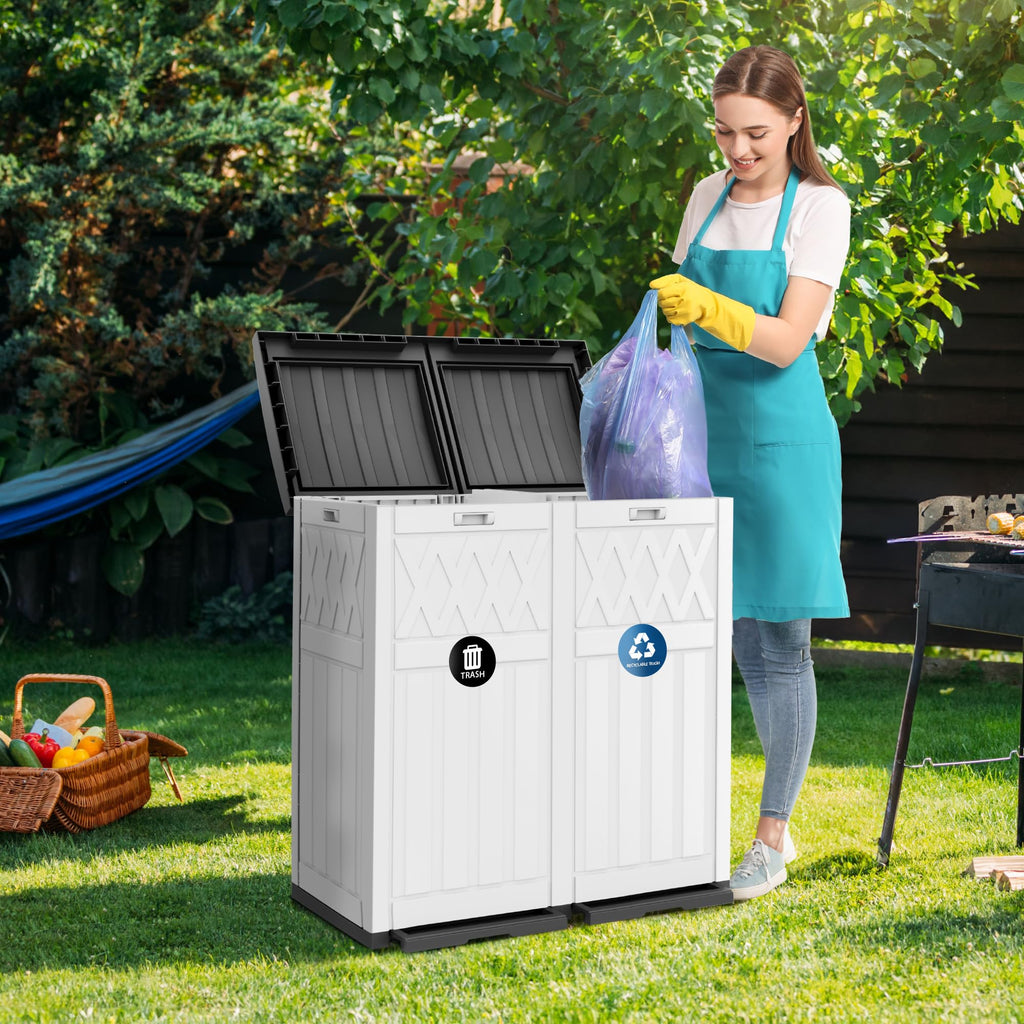 72-Gallon Dual Outdoor Trash Can R1241