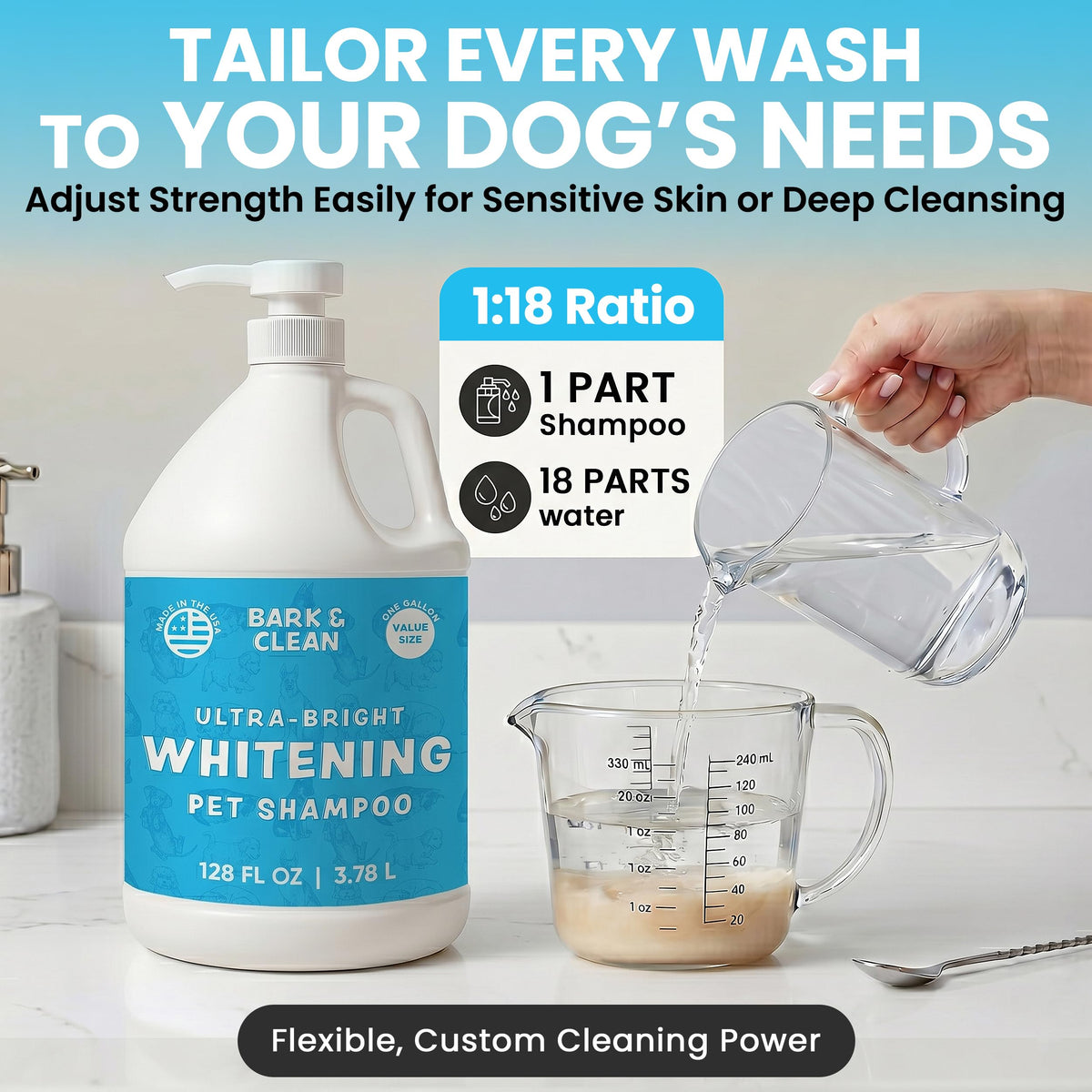 Whitening Dog Shampoo with Pump, 1 Gallon Aloe Coconut U44581