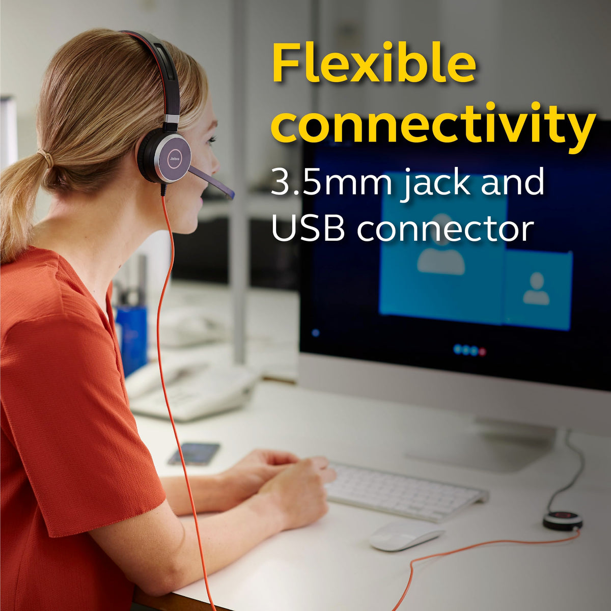 Wired Headset Mono 3.5mm Jack/USB Connection S617122
