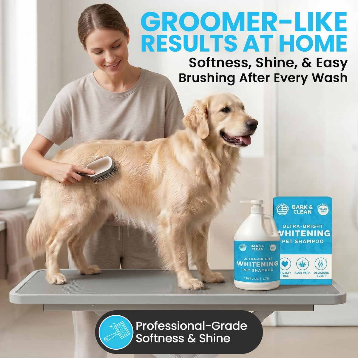 Whitening Dog Shampoo with Pump, 1 Gallon Aloe Coconut U44581