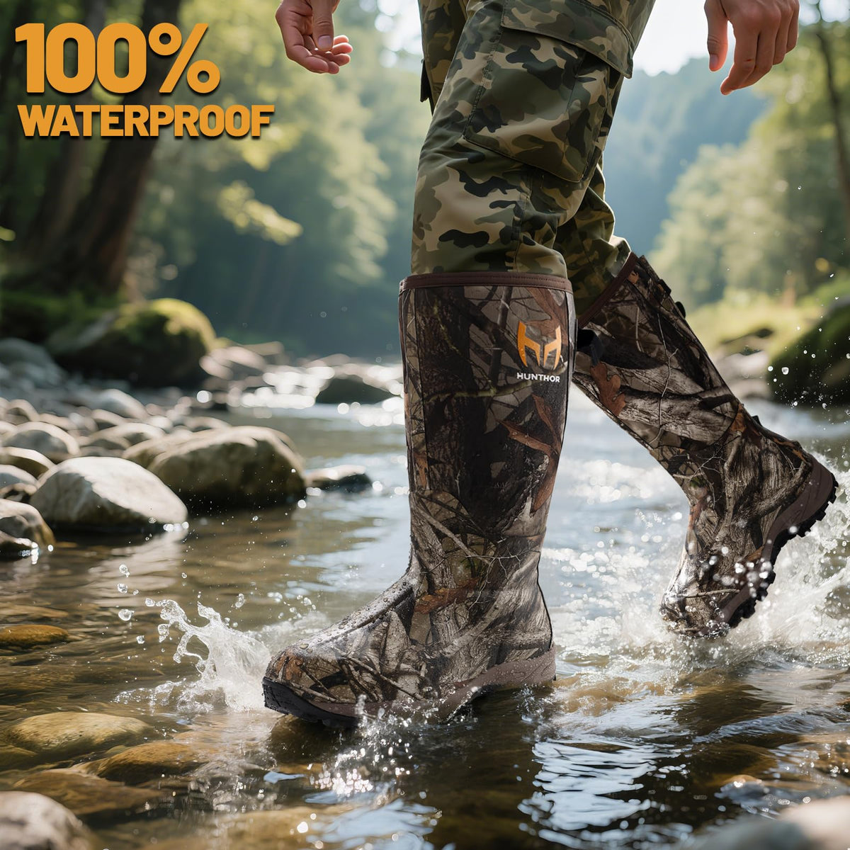 Waterproof Insulated 6mm Neoprene Rubber Hunting Boots O590