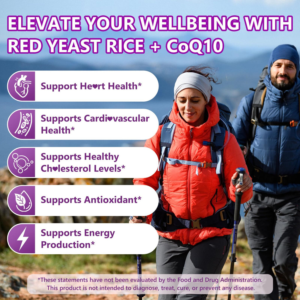 Red Yeast Rice with CoQ10 Gummies 1200mg Sugar Free 120 Count Z131