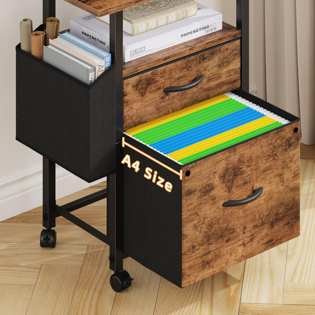 2 Drawer Mobile File Cabinet F5221
