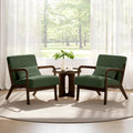 Dark Green Corduroy Accent Chair Set of 2 M997