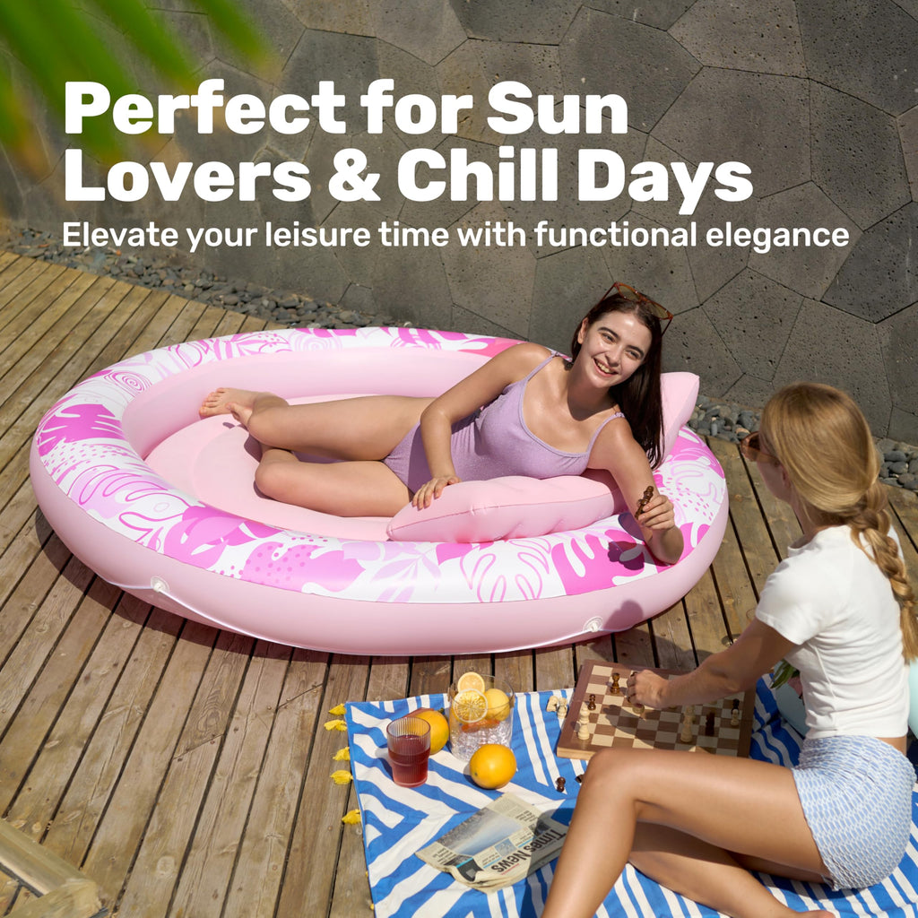 Inflatable Tanning Pool Lounger Float L876944