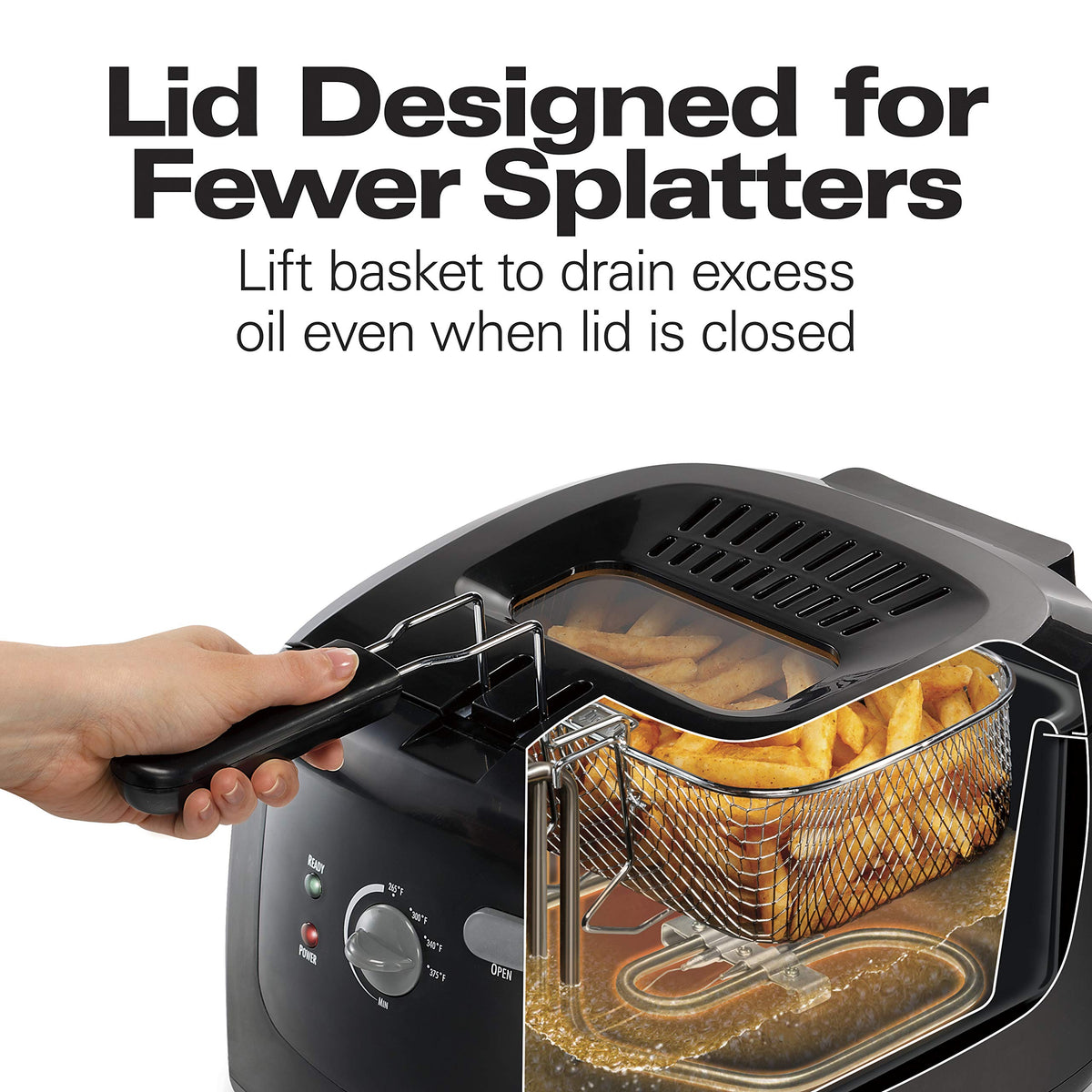 Cool Touch Electric Deep Fryer with Basket X99721